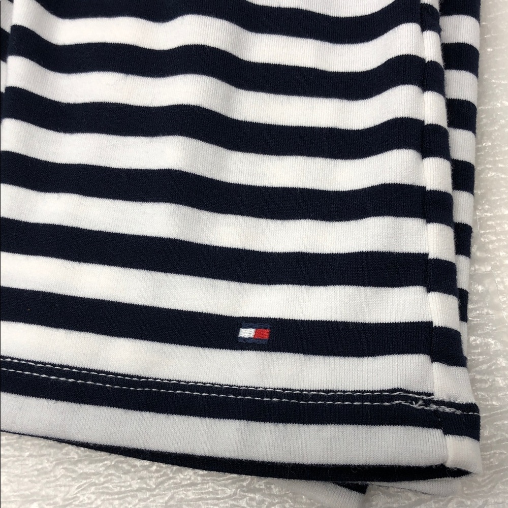 Tommy Hilfiger Maxi Dress Navy and White Striped Cap Sleeve Women’s Size Small - Picture 9 of 9